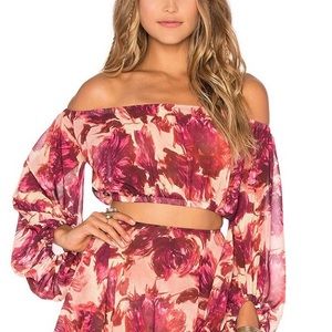 For love and Lemons Wild Rose Crop top